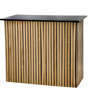 COUNTER W/ WOODEN SLATS