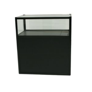 COUNTER WITH GLASS TOP - BLACK