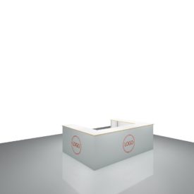 Special desk with decor on 3 sides