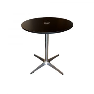 CAFÉ TABLE, BLACK W/CHARGINGPOINT