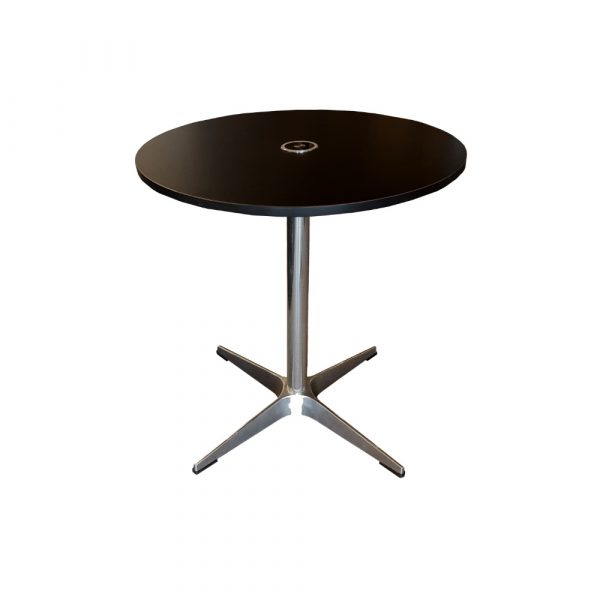 CAFÉ TABLE, BLACK W/CHARGINGPOINT