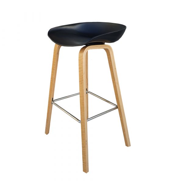 "PETRA" BARSTOOL - BLACK