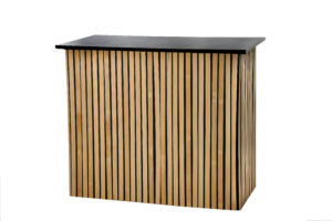 COUNTER W/ WOODEN SLATS
