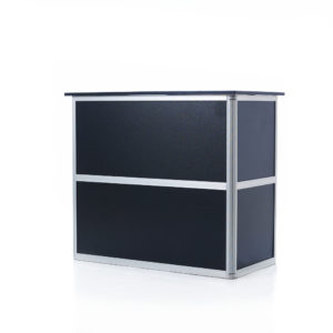 COUNTER WITH SLIDING DOOR - BLACK