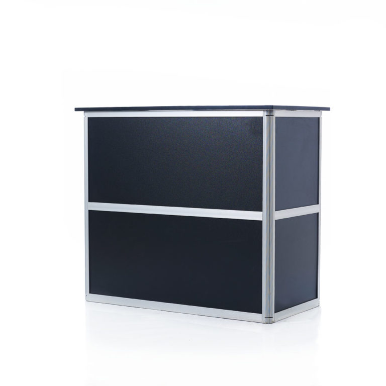 COUNTER WITH SLIDING DOOR - BLACK
