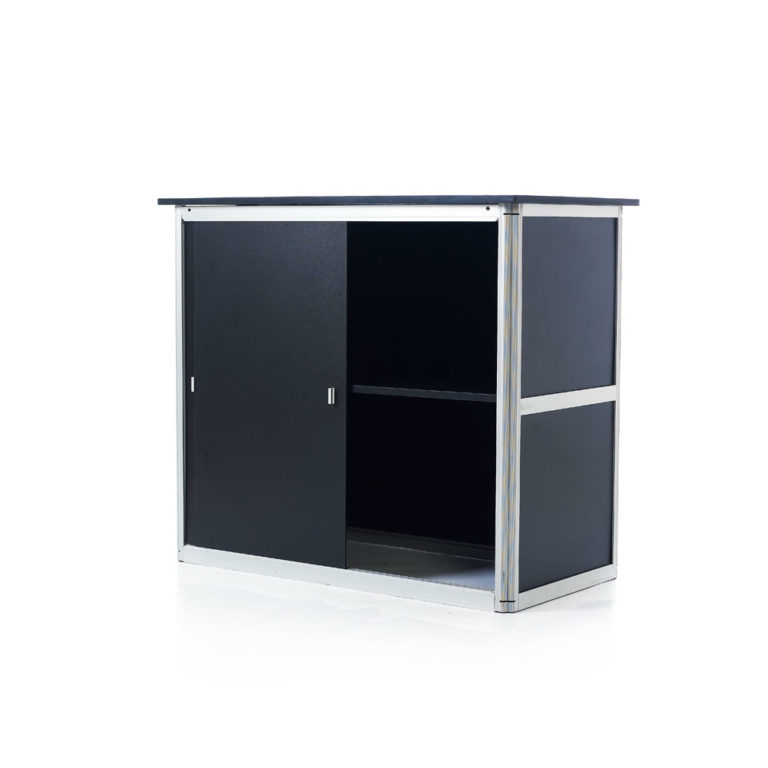 COUNTER WITH SLIDING DOOR - BLACK - Image 2
