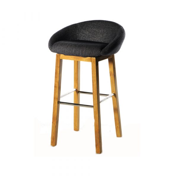 "PETTER" BAR STOOL - CHARCOAL