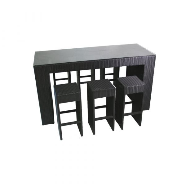 BAR SET RATTAN - 6 PAX