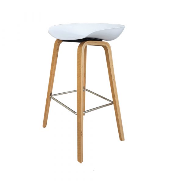 "PETRA" BARSTOOL - WHITE