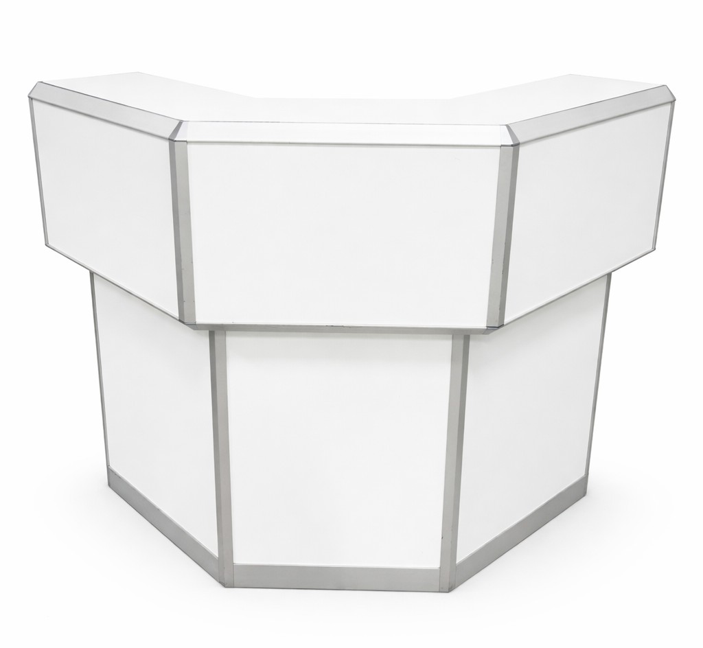 Bar counter – corner, white
